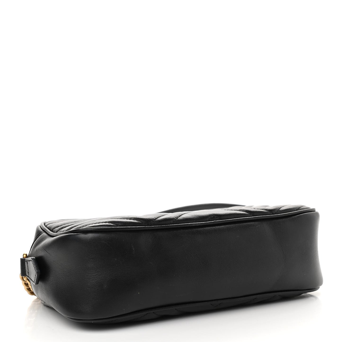 Calfskin Matelasse Small GG Marmont Chain Shoulder Bag Black