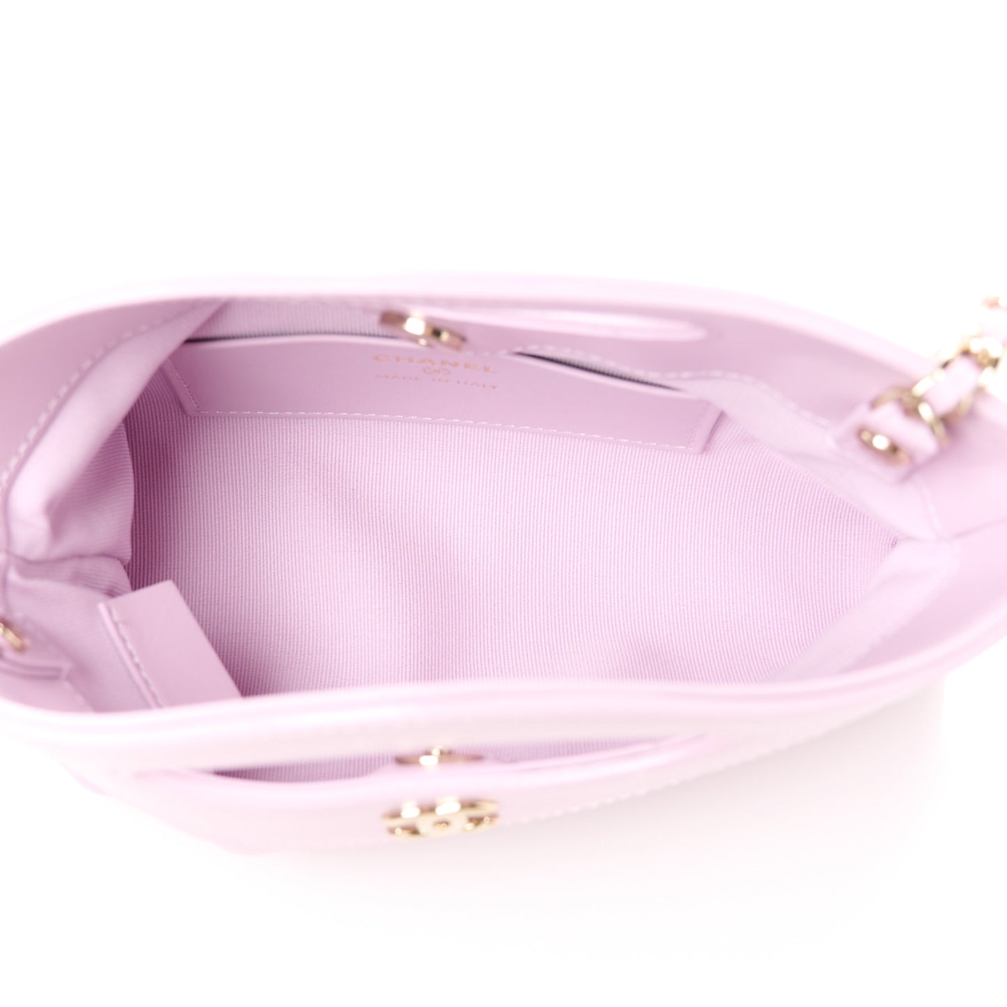 Shiny Crumpled Calfskin Quilted Nano 31 Shopping Bag Light Pink