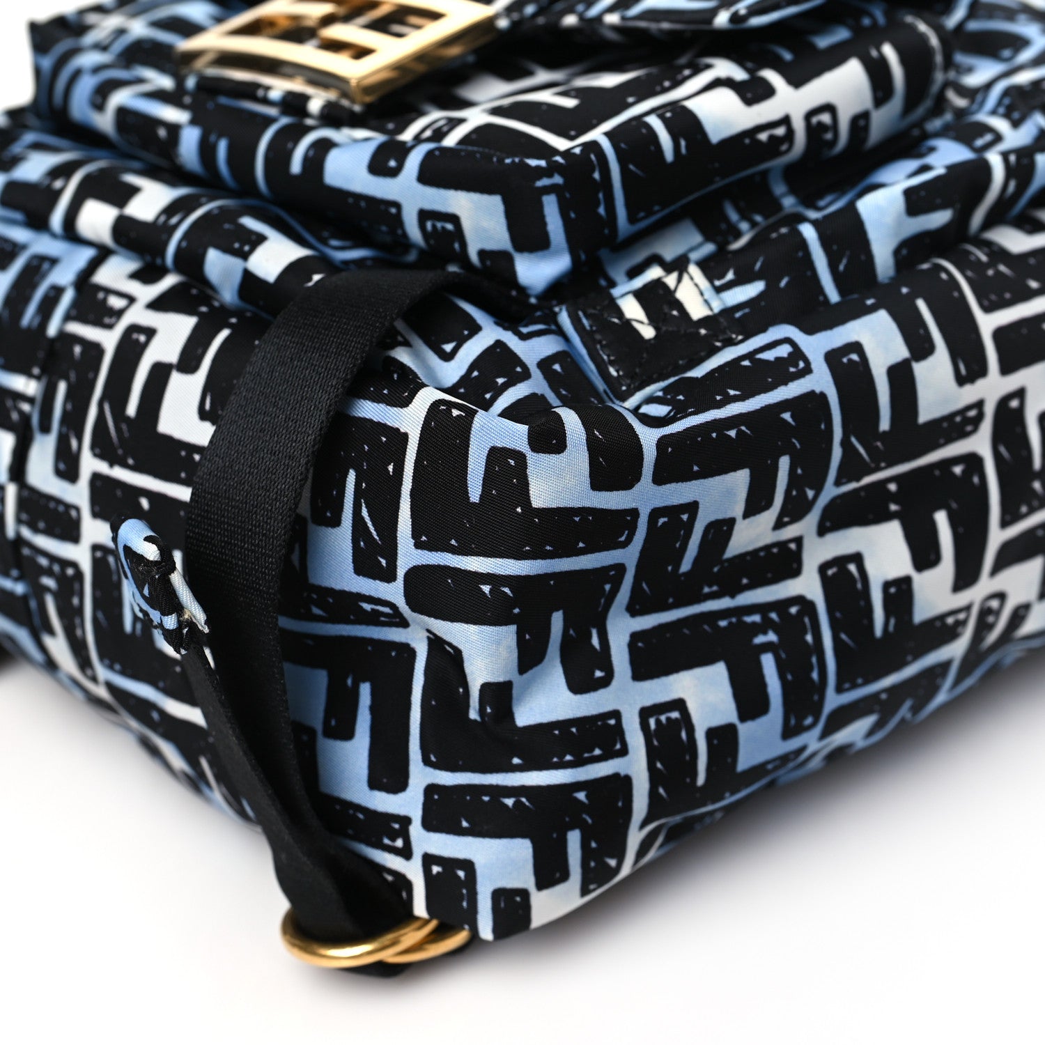 Fendi X JOSHUA VIDES Nylon FF Cloudy Pocket Backpack White Celeste Black 9 of 9