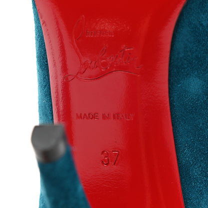 Christian Louboutin Veau Velours Miss Zorra 100 Pumps 37 Peacoock 6 of 9