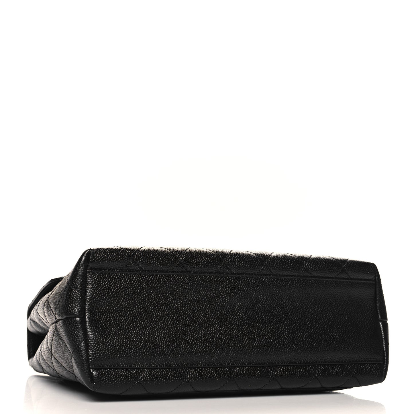 Caviar Quilted Jumbo Kelly Flap Black