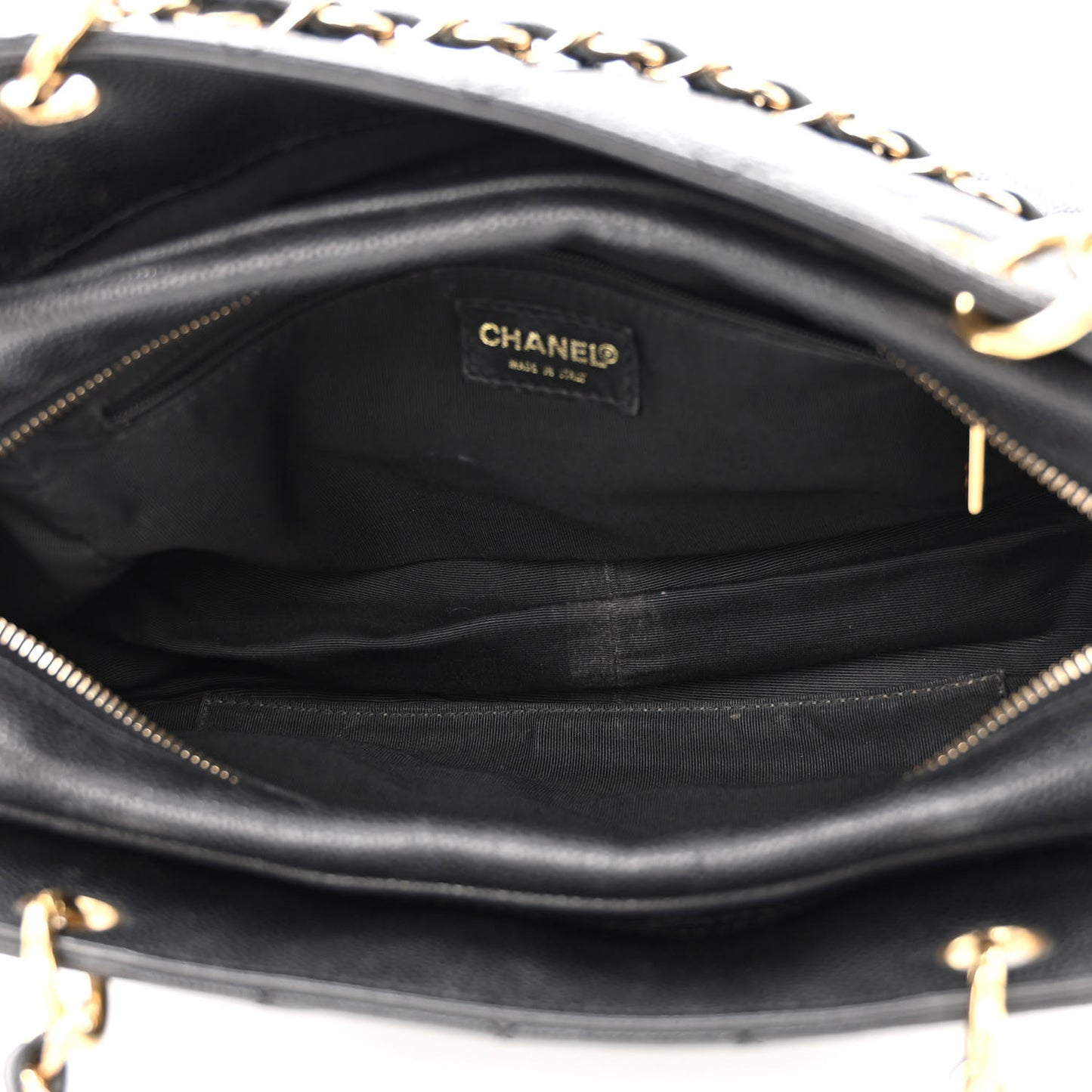 Caviar Quilted Petit Timeless Tote PTT Black
