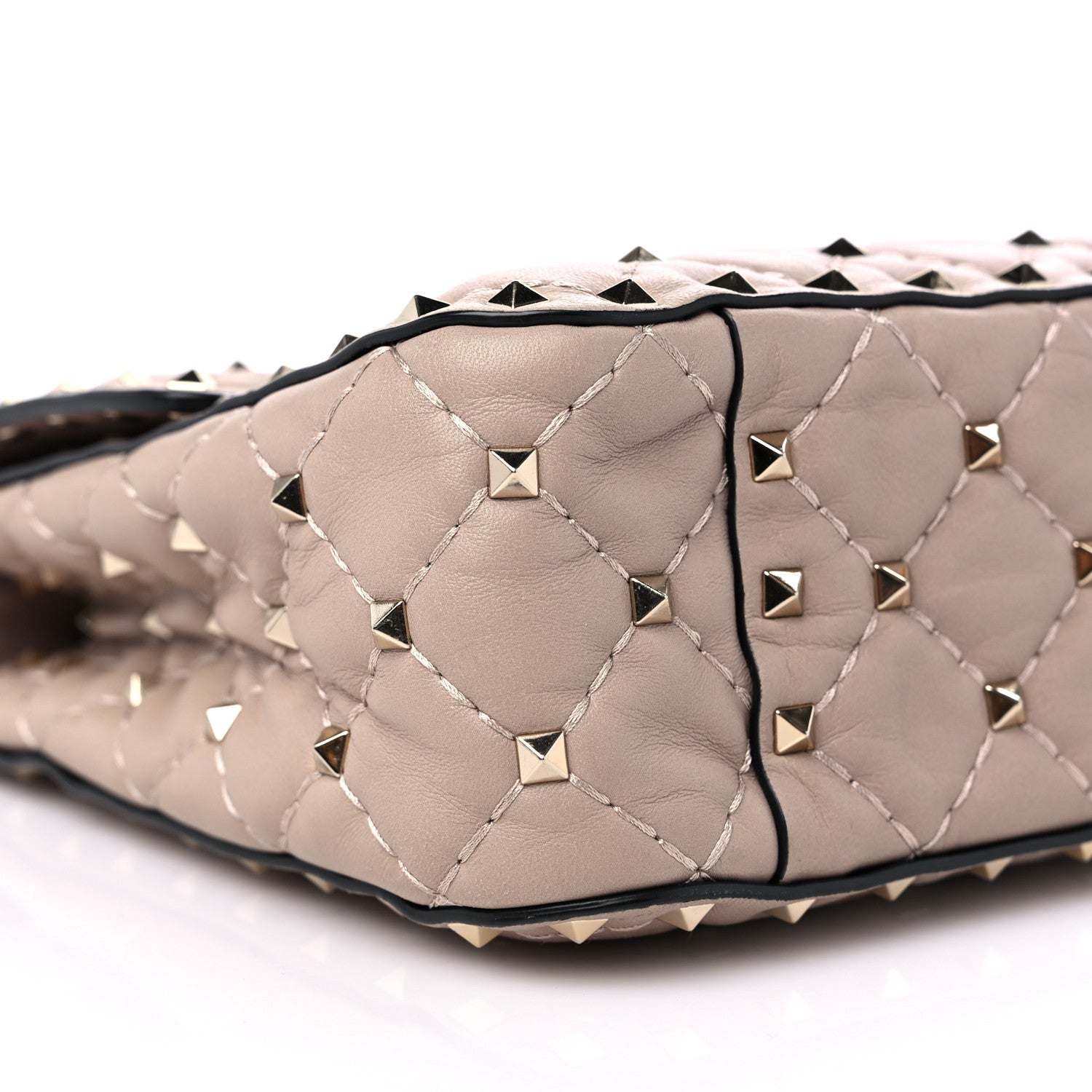 Valentino Garavani Lambskin Medium Rockstud Spike Shoulder Bag Poudre 7 of 9