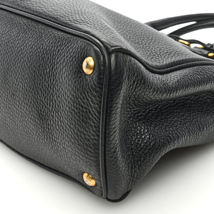 Prada Vitello Daino Double Zip Tote Black 10 of 10