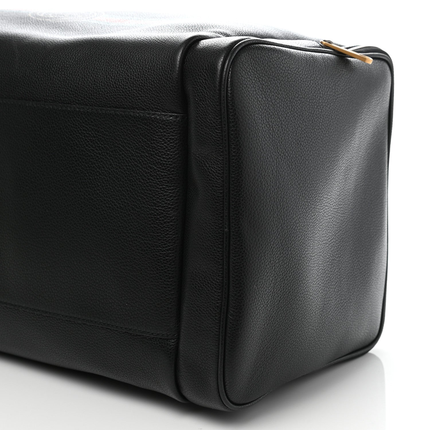 Gucci Grained Calfskin Logo Duffle Bag Black 8 of 16