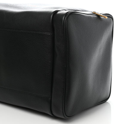 Gucci Grained Calfskin Logo Duffle Bag Black 8 of 16