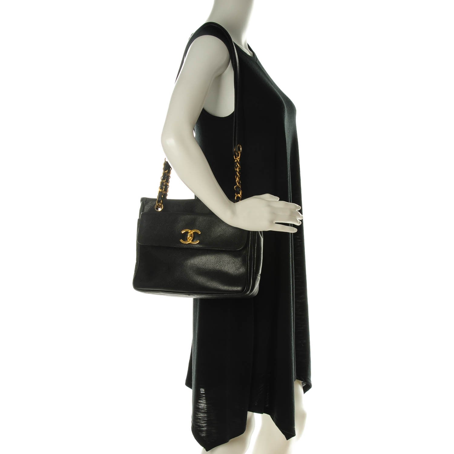 Chanel Caviar Shoulder Bag Black 2 of 6