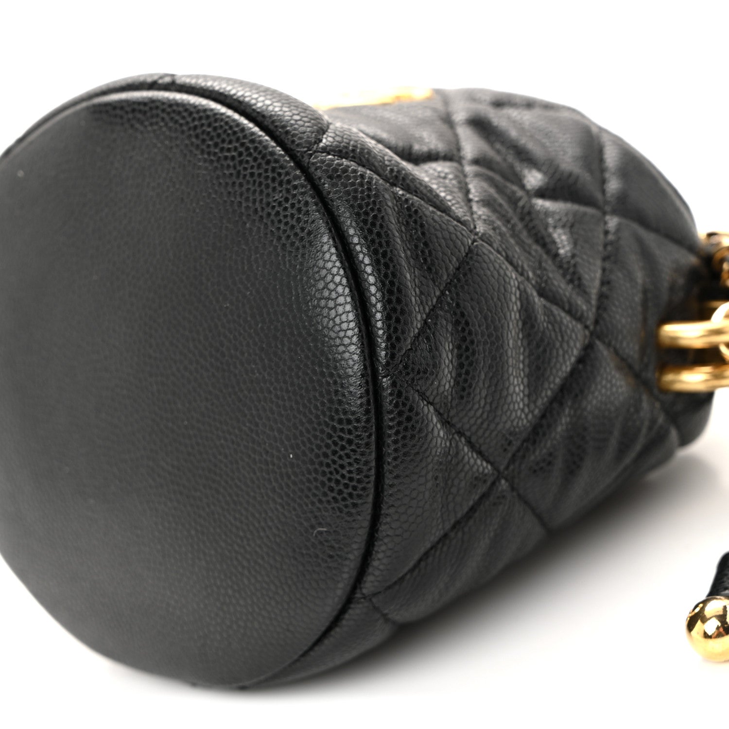 Chanel Caviar Quilted Coco First Bucket Clutch With Chain Black 10 of 10