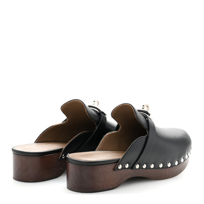 Hermes Calfskin Carlotta Mules 35 Black 5 of 10