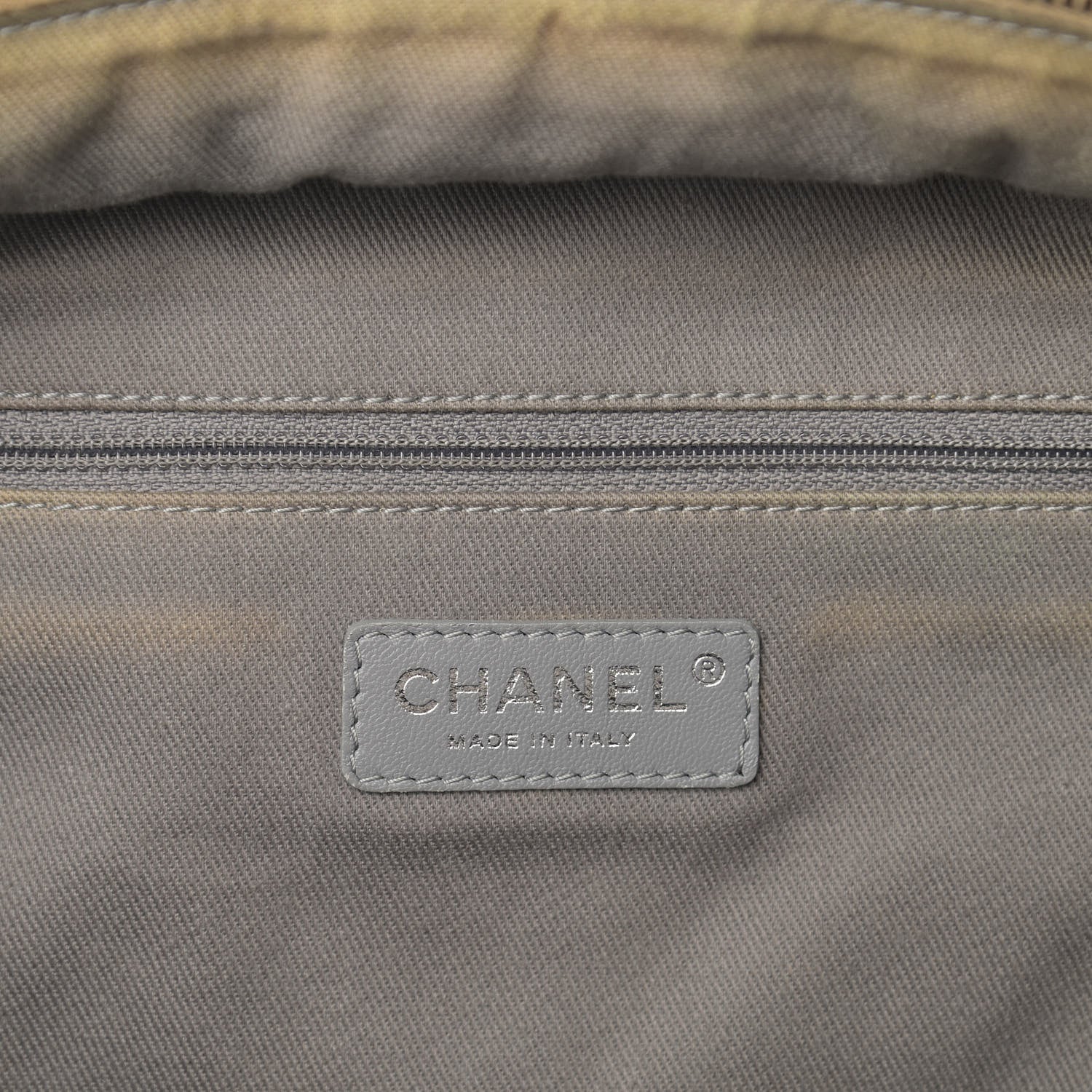 Chanel Graffiti Printed Canvas Medium Backpack Beige 5 of 10