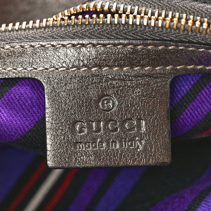 Gucci Guccissima Medium Britt Tassel Shoulder Bag Gunmetal 6 of 10