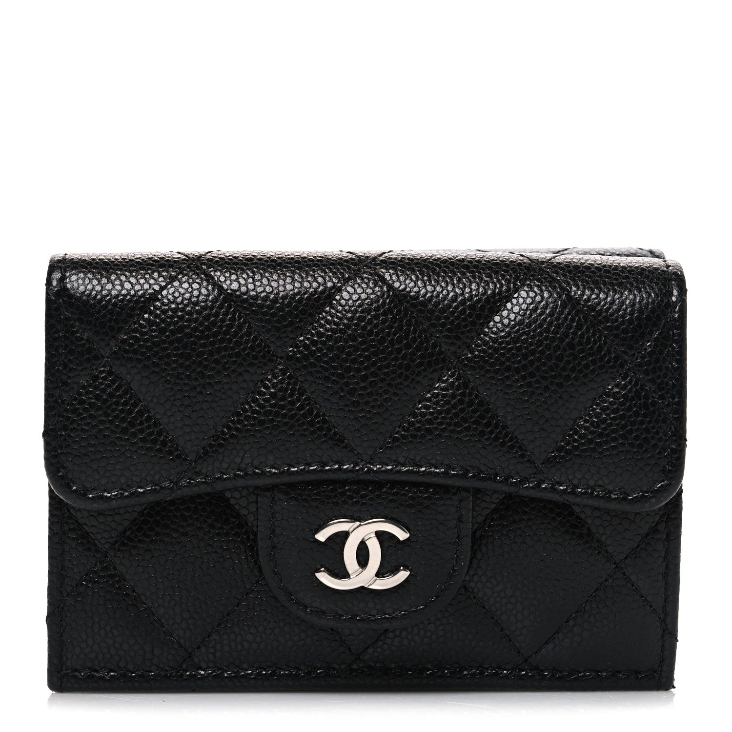 Chanel Caviar Quilted Double Flap Wallet Black 1 of 10