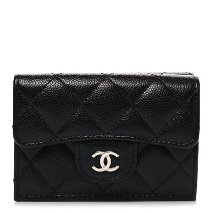Chanel Caviar Quilted Double Flap Wallet Black 1 of 10