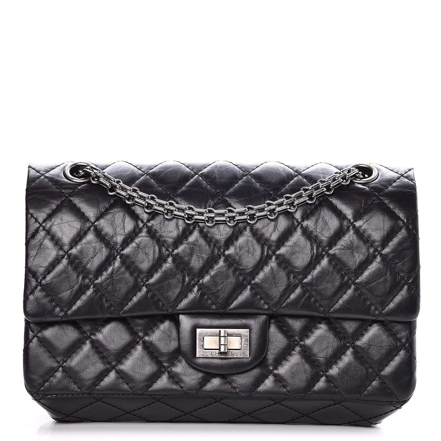Chanel Aged Calfskin Quilted 2.55 Reissue 225 Flap Black 1 of 9