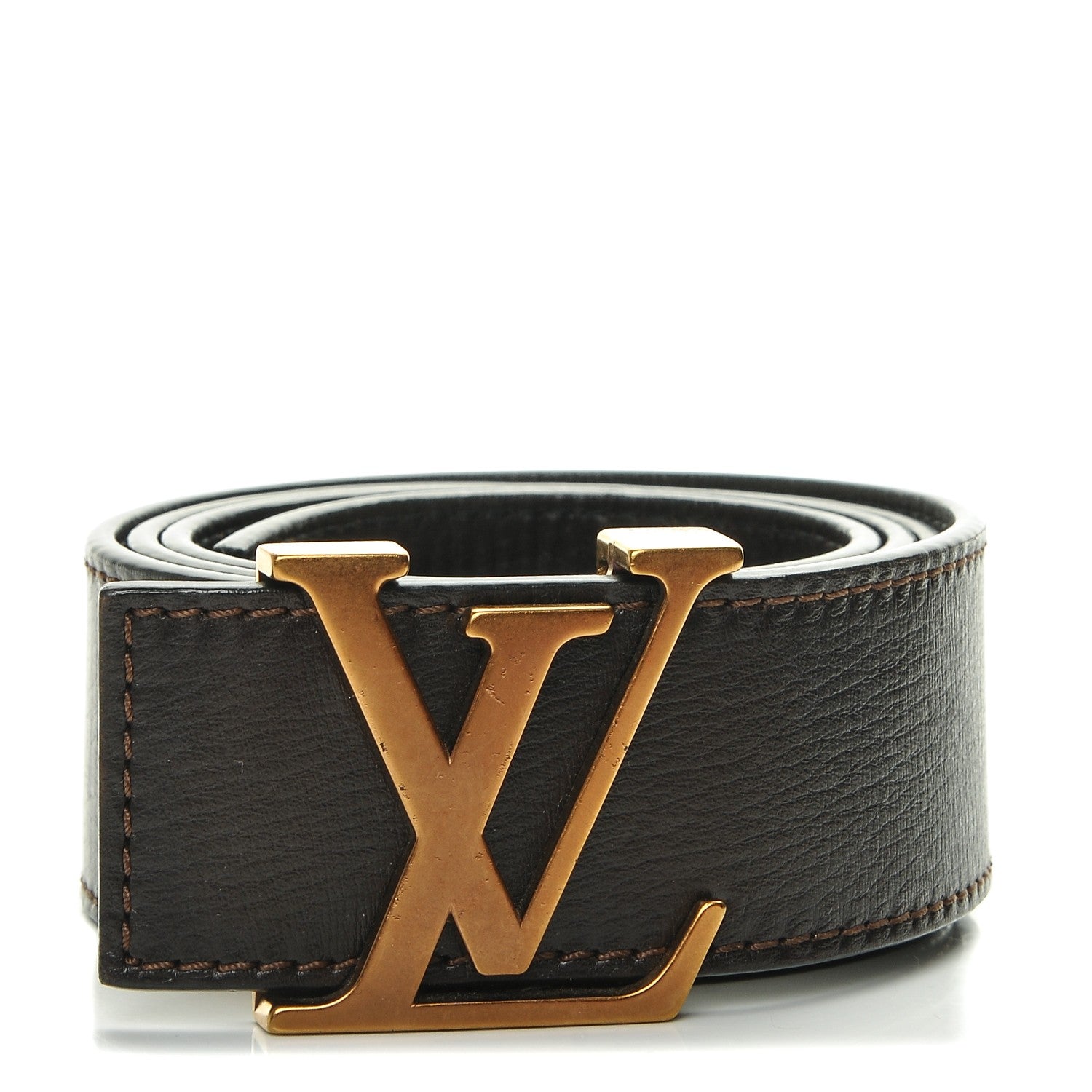 Louis Vuitton Utah LV Initiales 40mm Belt 85 34 Coffee 1 of 8