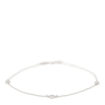 Tiffany Sterling Silver Diamond .09ct Elsa Peretti Diamonds By The Yard Bracelet 1 of 3