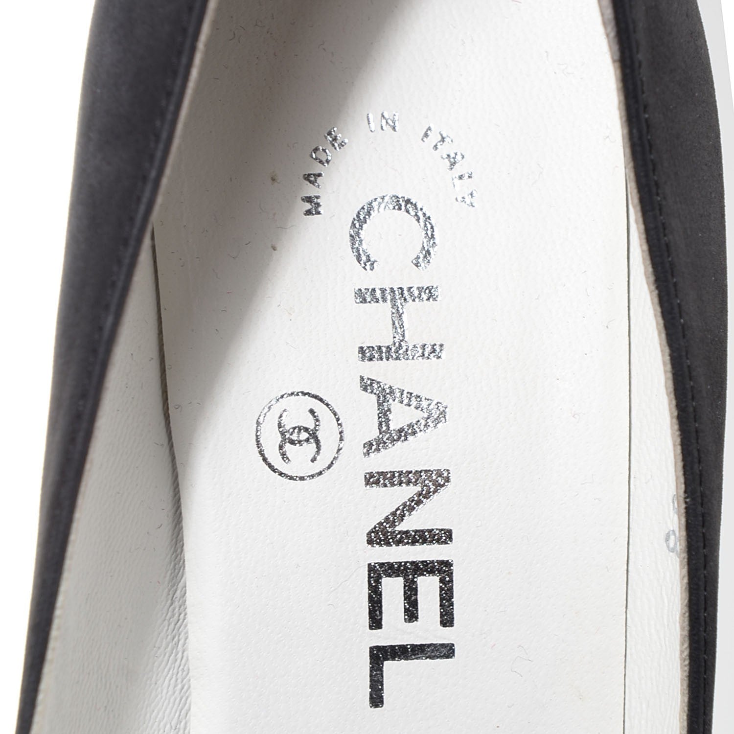 Chanel Suede Platform Chain Pumps 37.5 Black 4 of 8