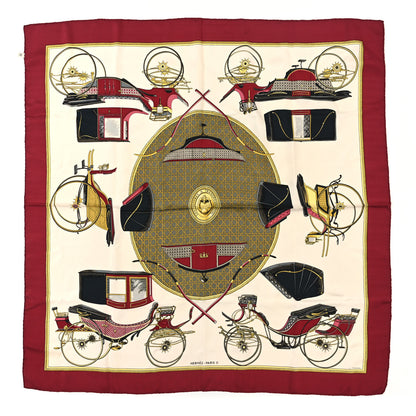 Hermes Silk Les Voitures A Transformation Scarf 90 1 of 3