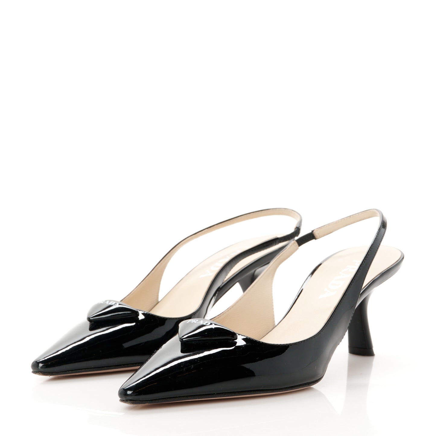 Patent Logo Slingback Pumps 37 Black