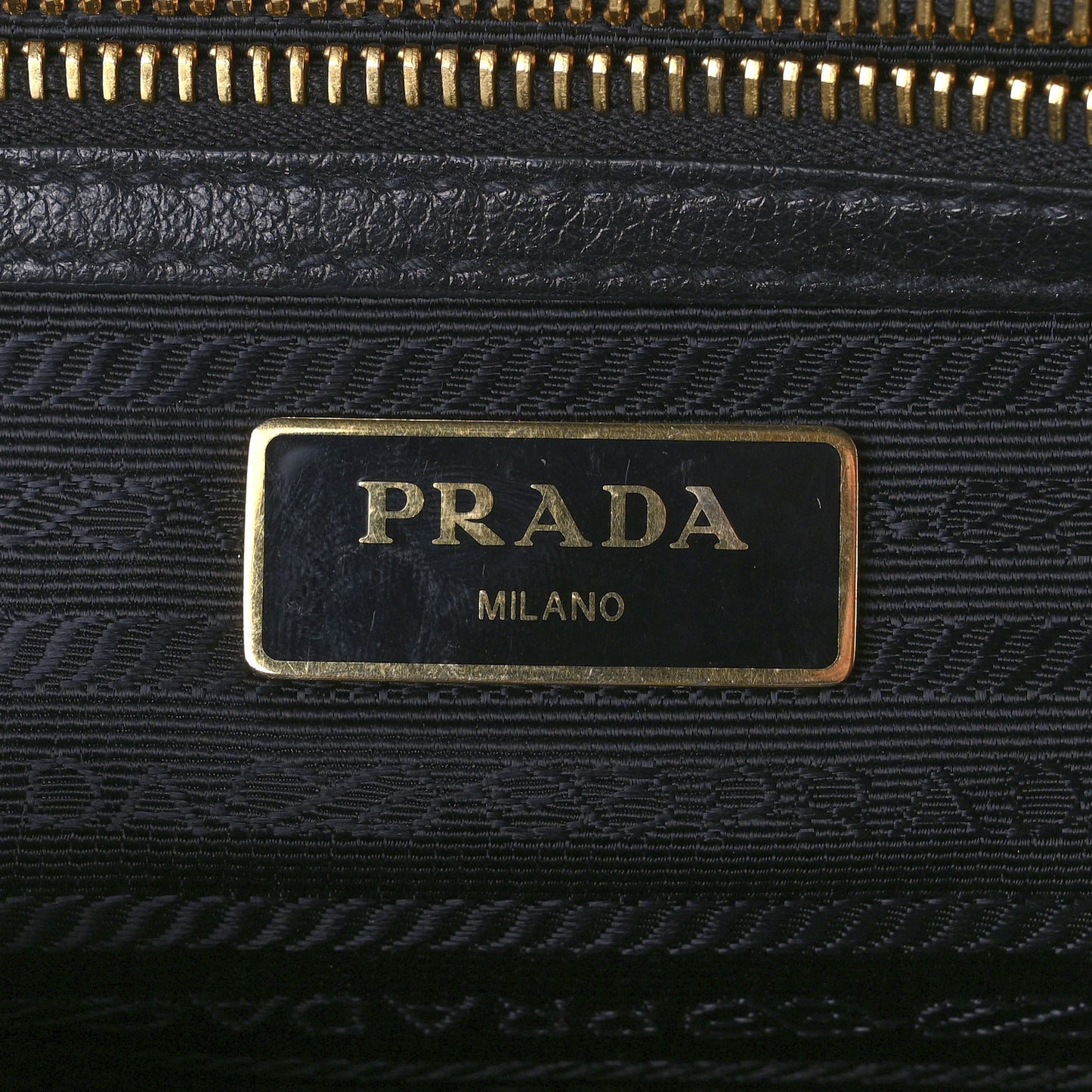 Glace Calfskin Embossed Logo Crossbody Black