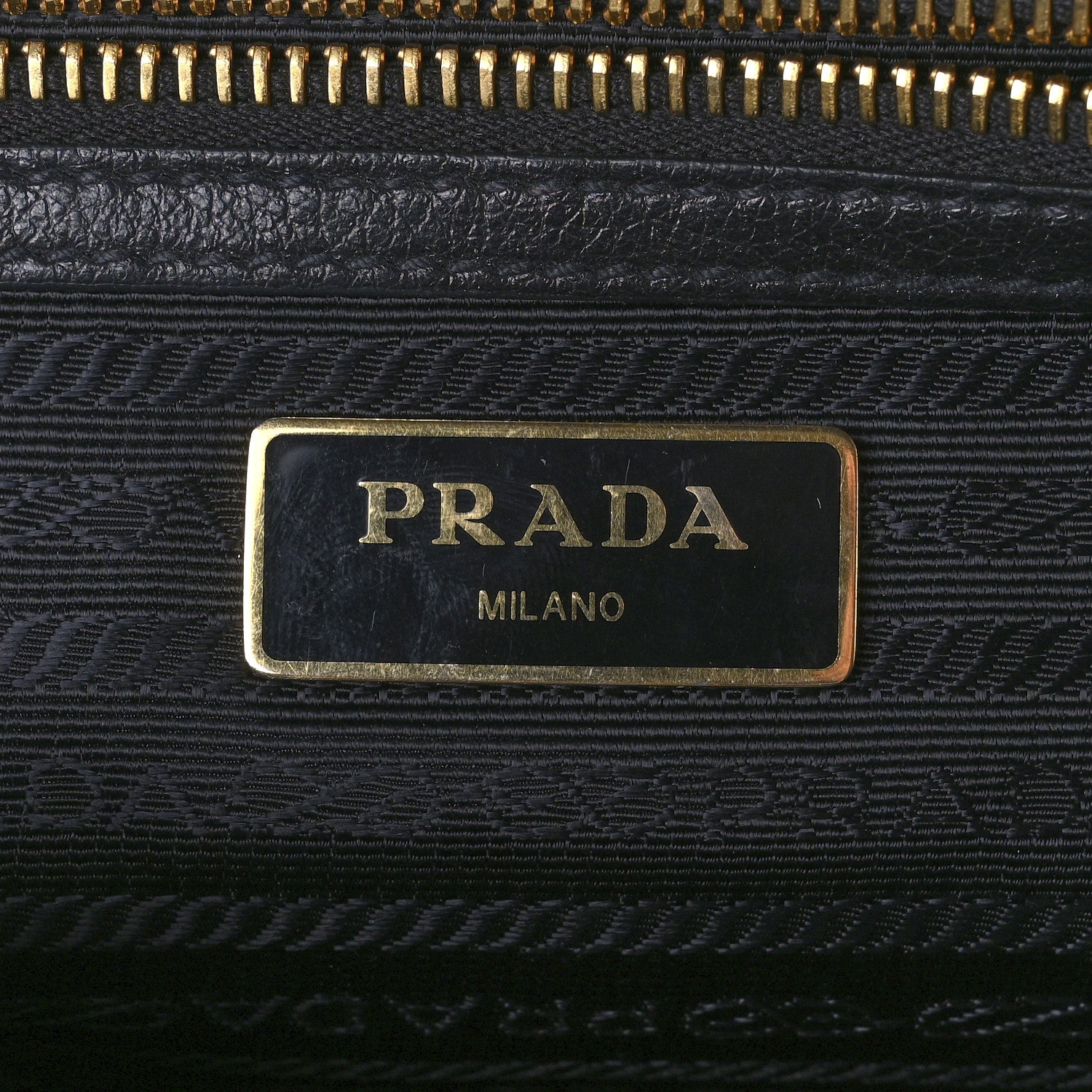 Prada Glace Calfskin Embossed Logo Crossbody Black 5 of 10