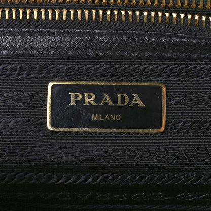 Prada Glace Calfskin Embossed Logo Crossbody Black 5 of 10
