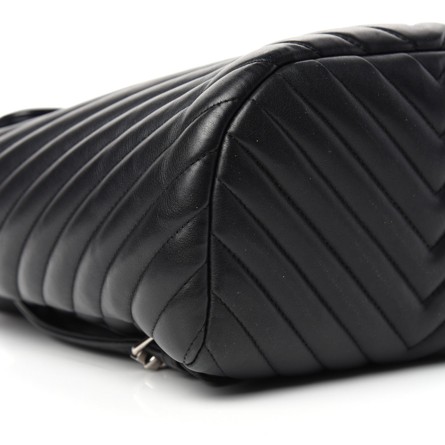 Calfskin Chevron Quilted Small Urban Spirit Backpack Black