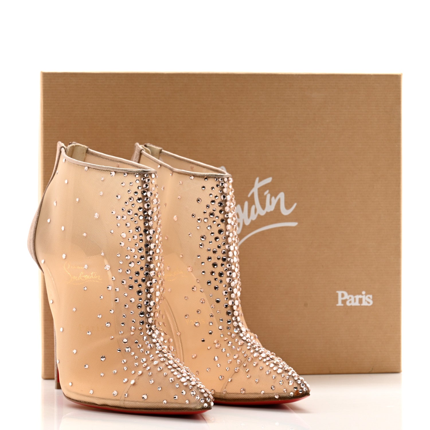 Christian Louboutin Rete Mini Glitter Constella 100 Booties Version Courtisane 41 10 of 10