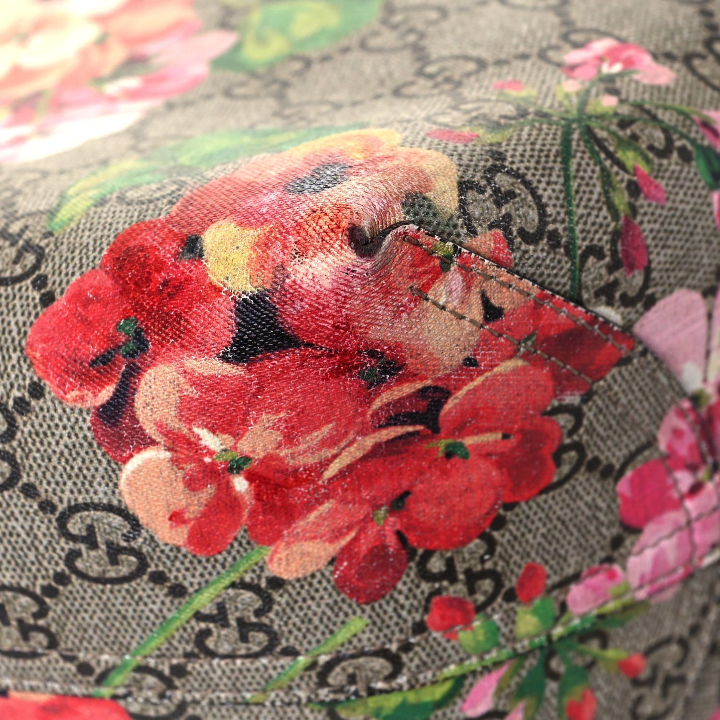 GG Supreme Monogram Blooms Large Reversible Tote Beige Multicolor Dry Rose