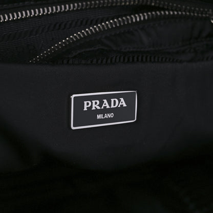 Prada Re-Nylon Nappa Triangle Quilted Padded Large Double Handled Zip Tote Black 6 of 9