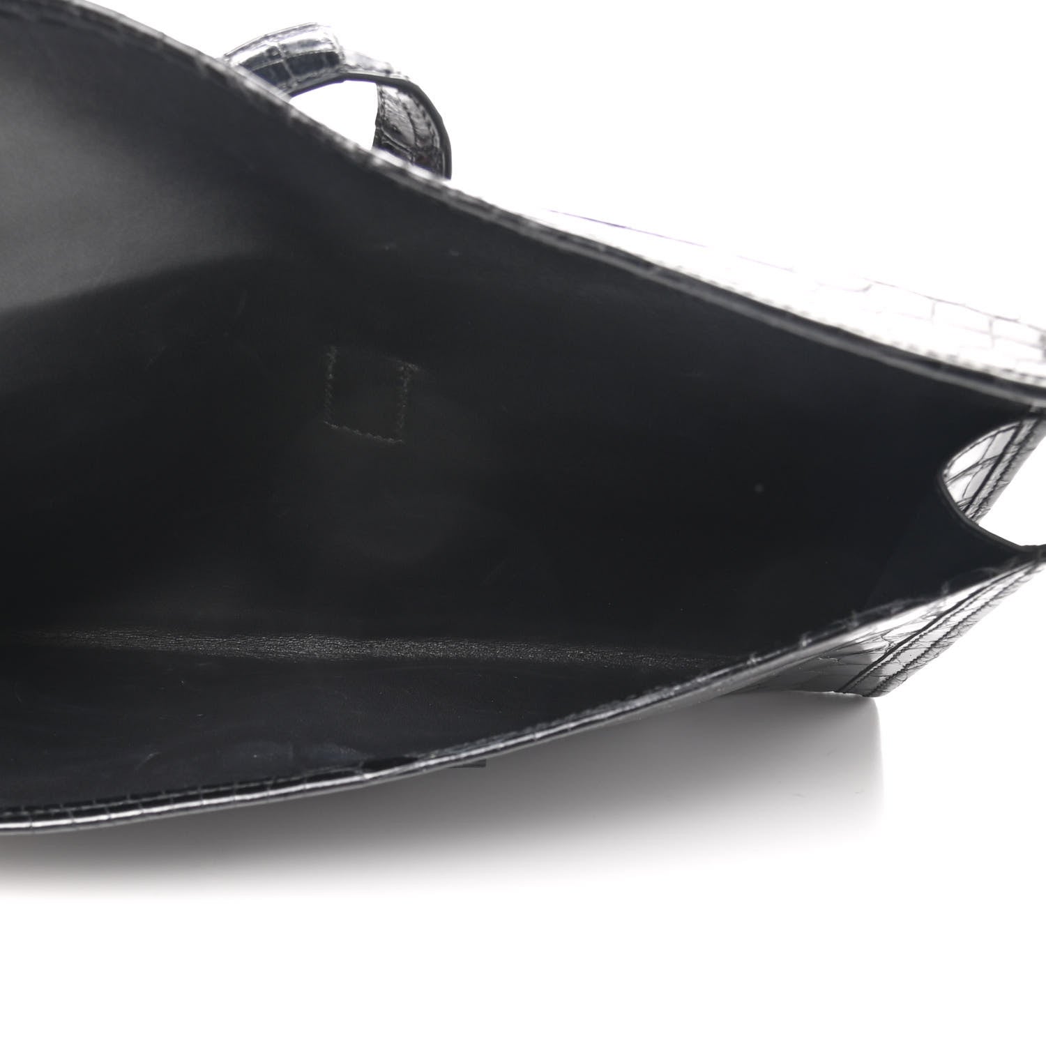 Hermes Shiny Niloticus Crocodile Jige Elan 29 Clutch Black 5 of 6