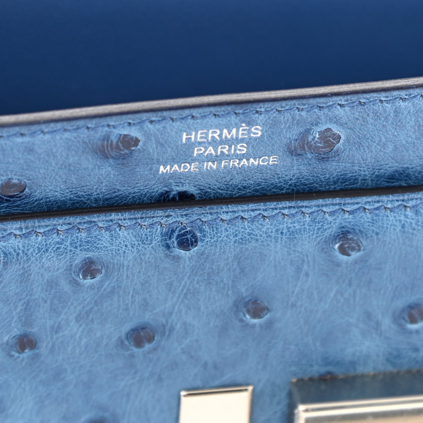 Ostrich Mini Verrou Chaine Bag