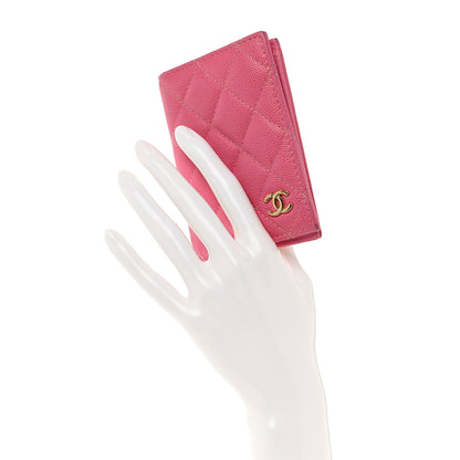 Chanel Caviar Quilted Card Holder Wallet Pink 2 of 12