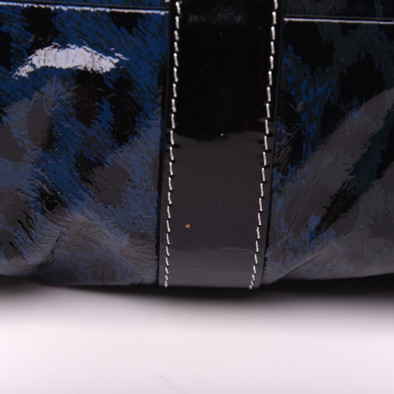 Christian Louboutin Patent Leopard Ironica Tote Blue 16 of 22