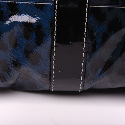 Christian Louboutin Patent Leopard Ironica Tote Blue 16 of 22