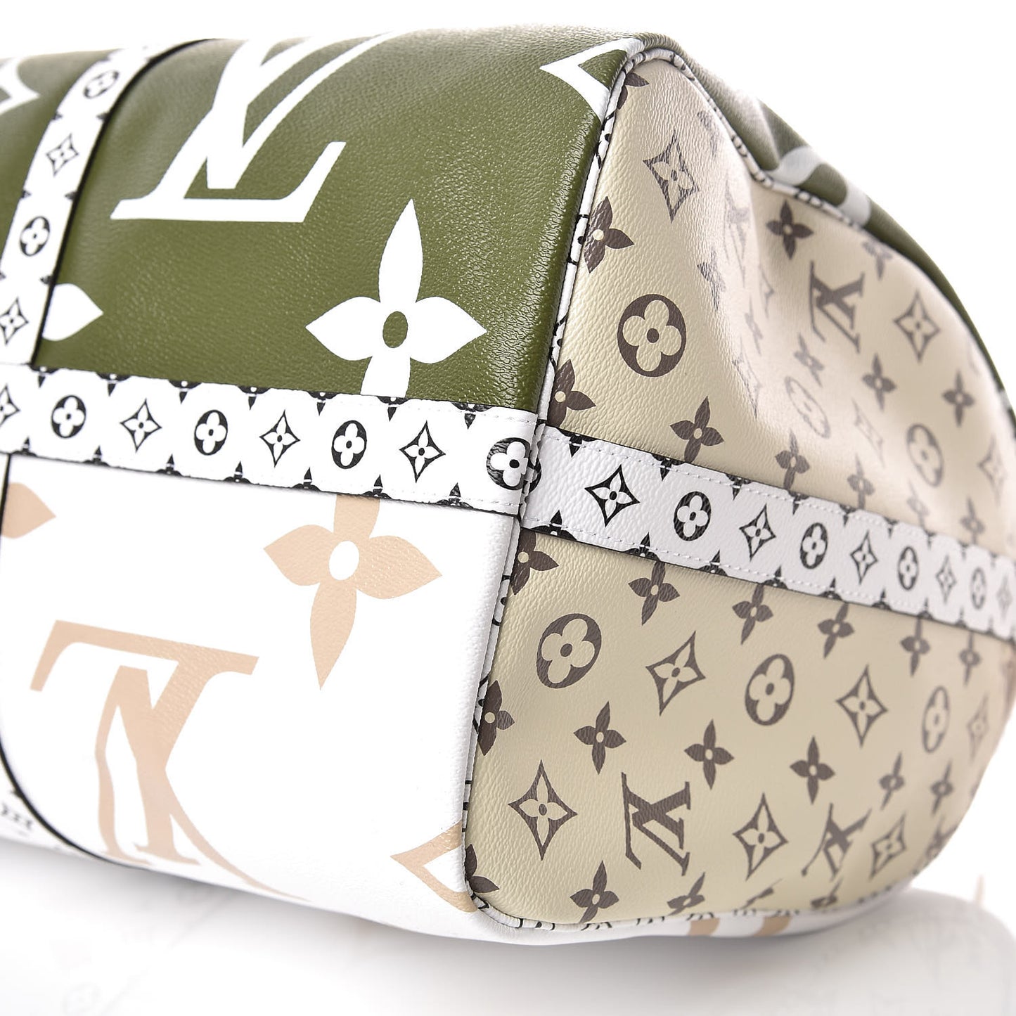 Monogram Giant Keepall Bandouliere 50 Kaki Beige