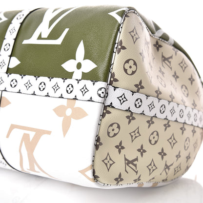 Louis Vuitton Monogram Giant Keepall Bandouliere 50 Kaki Beige 9 of 9