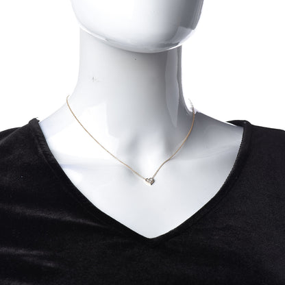 Tiffany 18K Rose Gold Diamond Heart Pendant Necklace 2 of 9