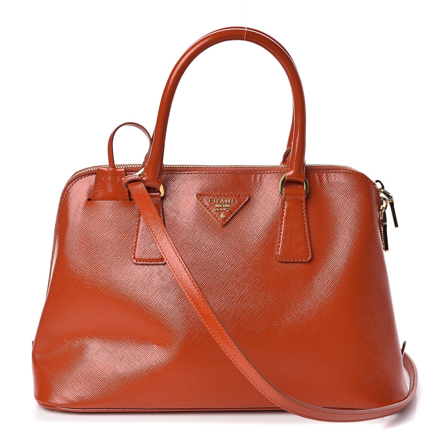 Saffiano Vernice Medium Promenade Tote Arancio