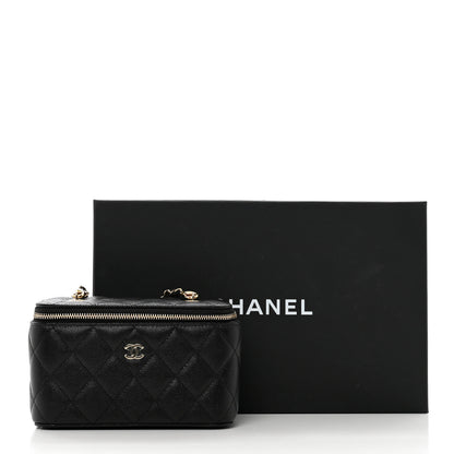 Chanel Caviar Quilted Small Vanity Case With Chain Black 11 of 11