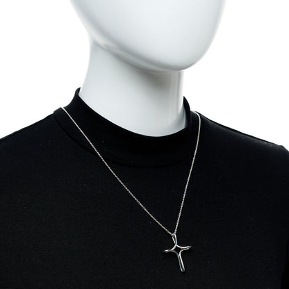 Tiffany Sterling Silver Elsa Peretti Infinity Cross Pendant Necklace 2 of 7