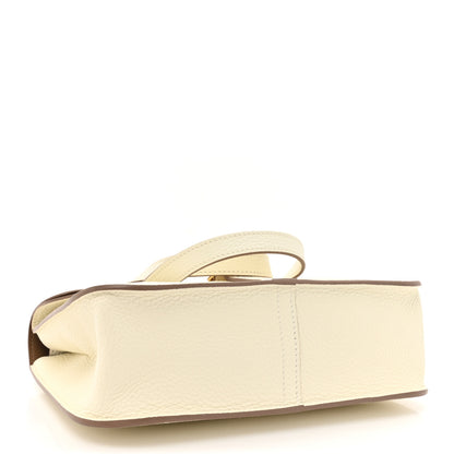 Hermes Taurillon Clemence Verso Halzan 25 Mushroom Beige De Weimar 4 of 12