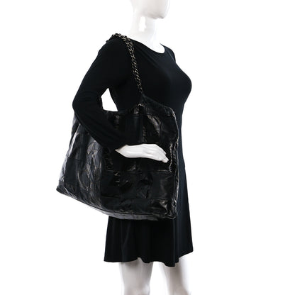 Chanel Patent Patchwork Brooklyn Tote Black 2 of 11