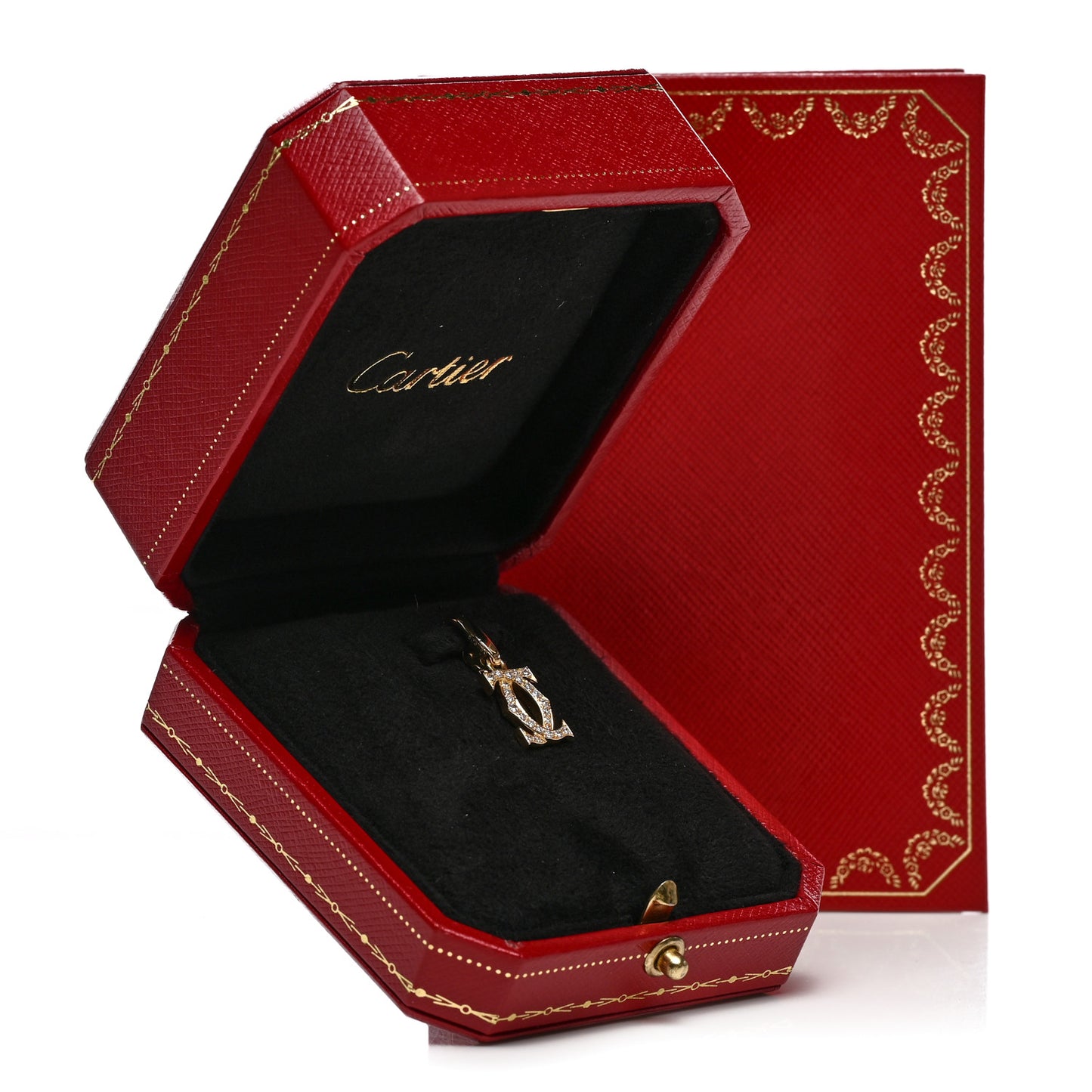 18K Yellow Gold Diamond Logo Charm
