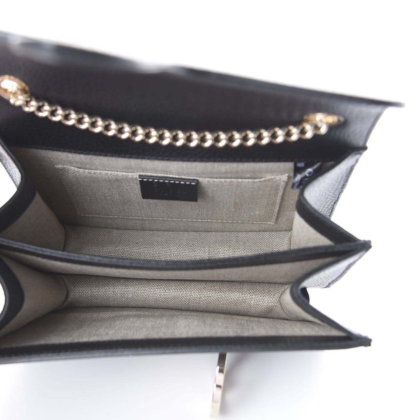 Dollar Calfskin Small Interlocking G Shoulder Bag Black