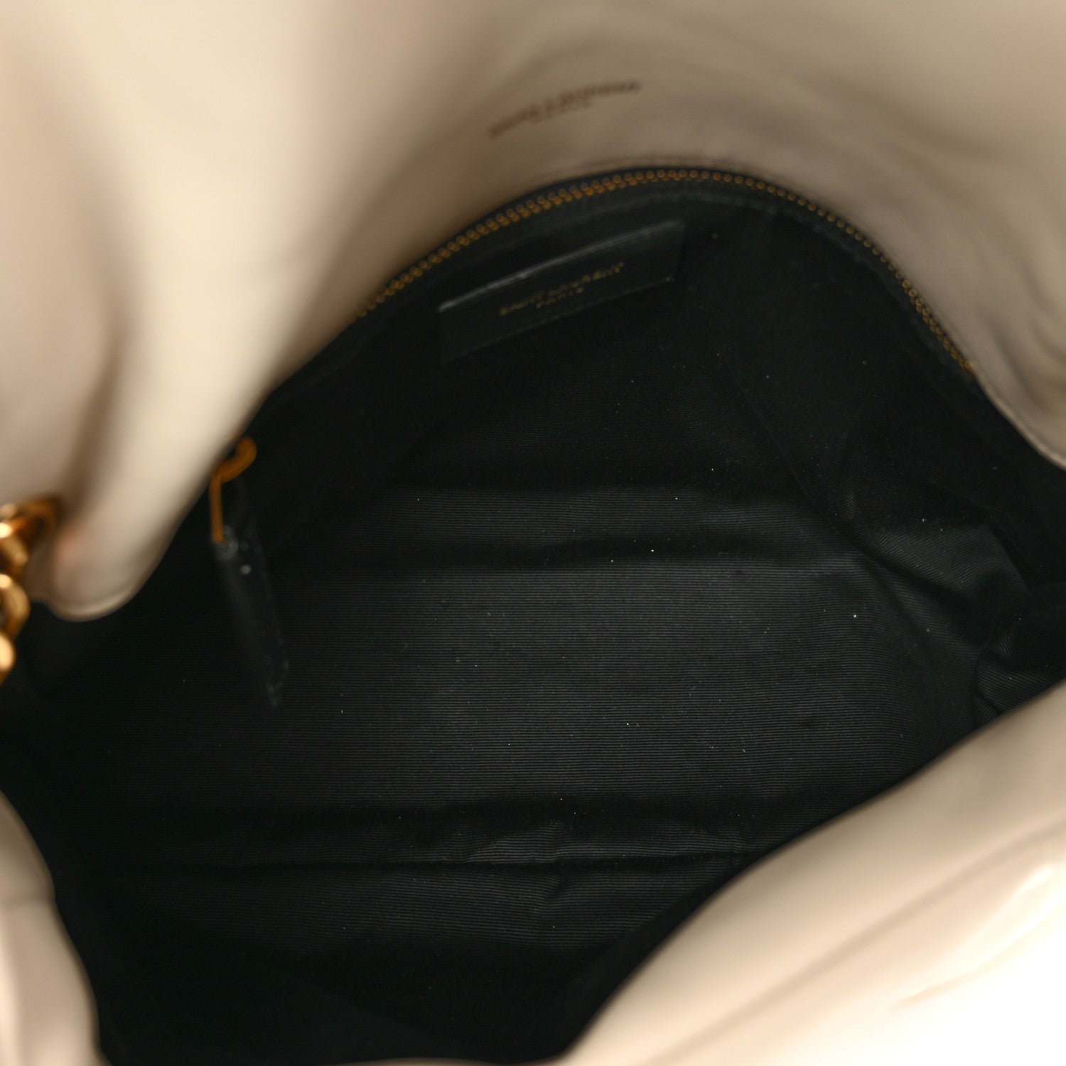 Saint Laurent Lambskin Quilted Small Loulou Puffer Monogram Chain Satchel Crema Soft 6 of 10