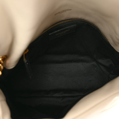 Saint Laurent Lambskin Quilted Small Loulou Puffer Monogram Chain Satchel Crema Soft 6 of 10