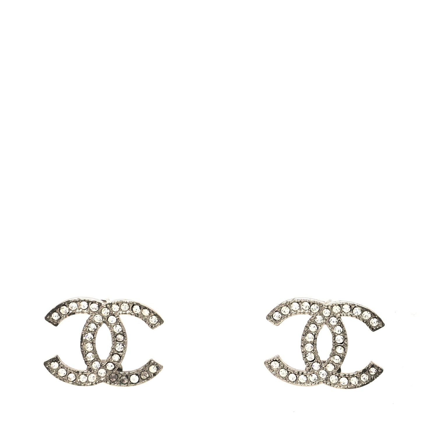Crystal Timeless CC Earrings Silver