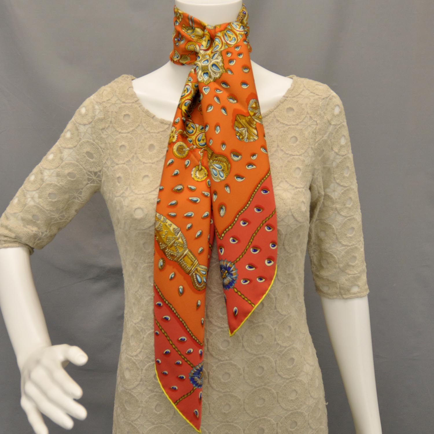 Hermes Silk Tresors Retrouves Scarf 90 2 of 7