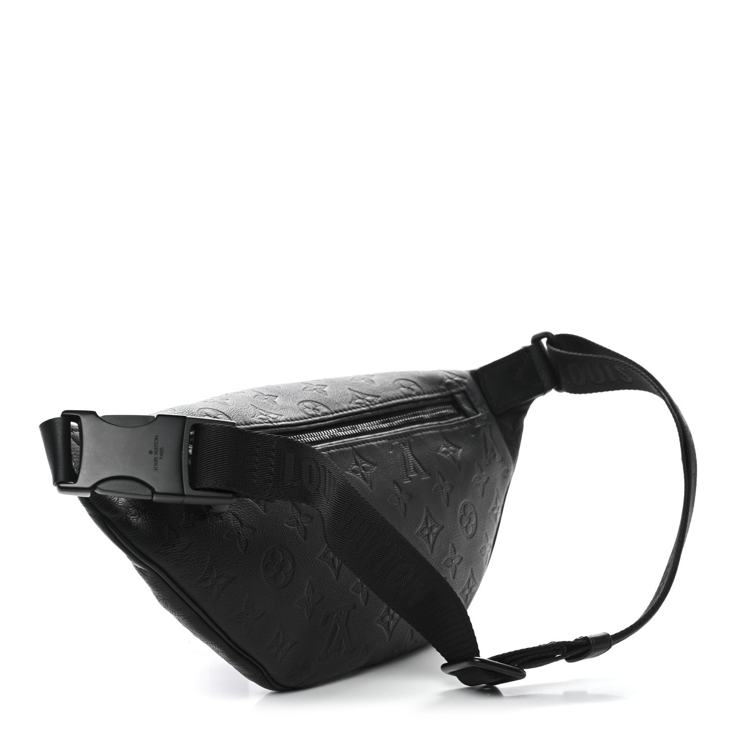 Louis Vuitton Calfskin Monogram Shadow Discovery Bumbag Black 3 of 9